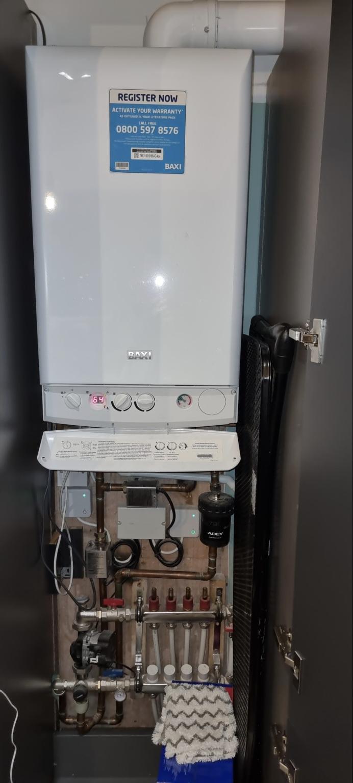 Baxi Platinum 40 boiler paired with low-temperature underfloor heating by Luk Gas Ltd